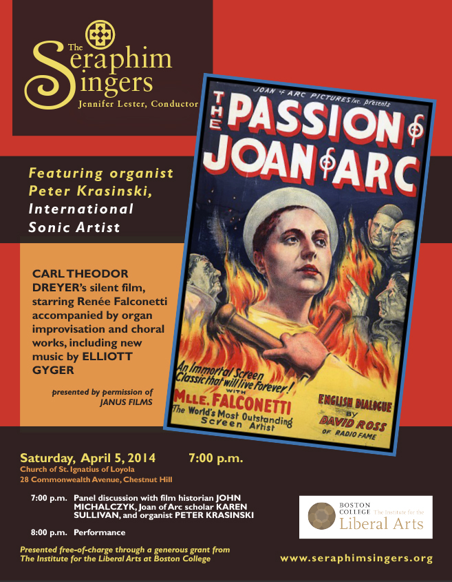 The Passion of Joan of Arc | April 5 at 7:00 pm | St. Ignatius of Loyola Church, 28 Comm Ave, Chestnut Hill