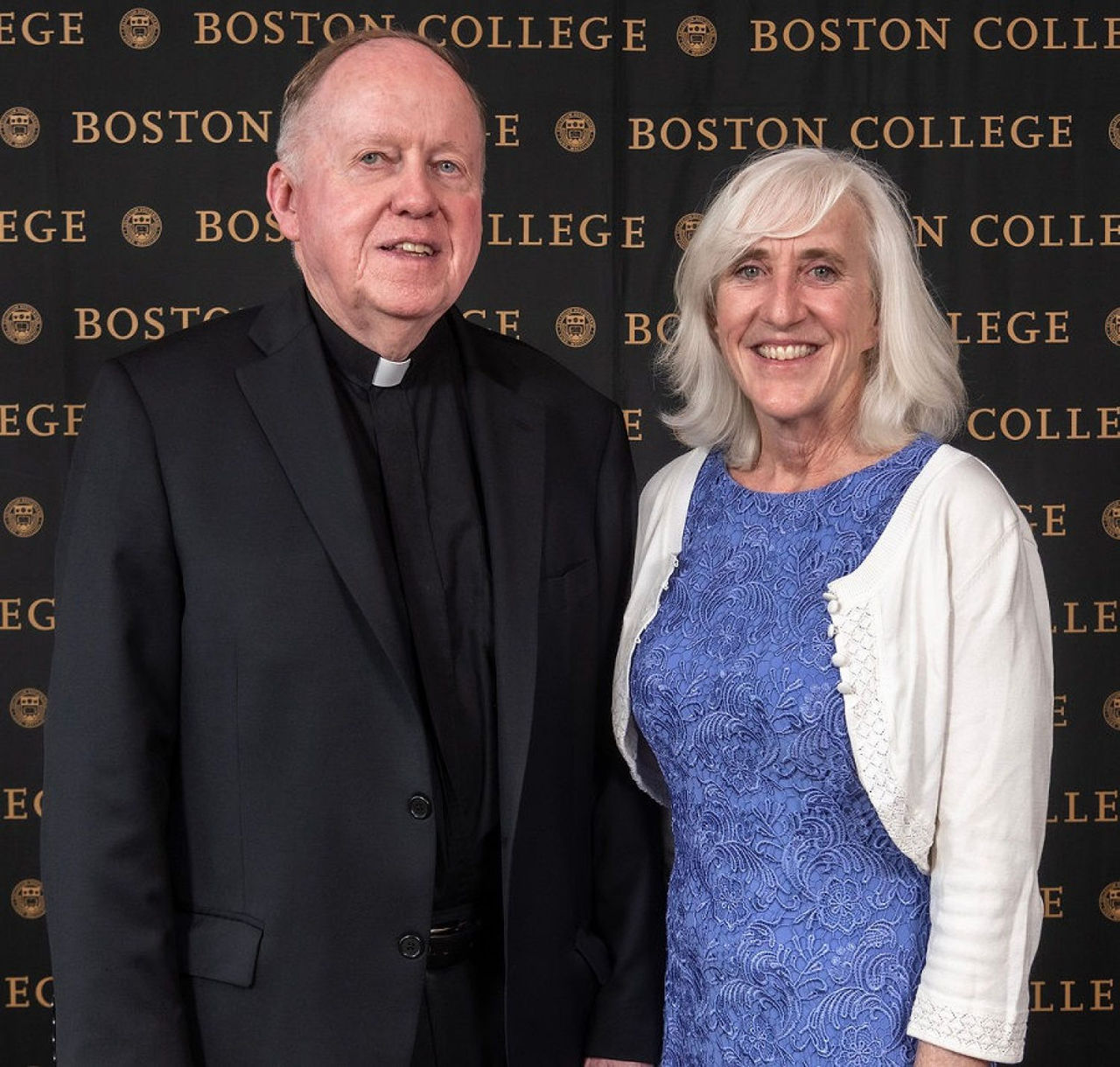 Colleen Simonelli with Fr. Leahy