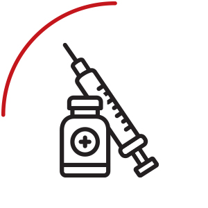 Graphic: syringe and bottle