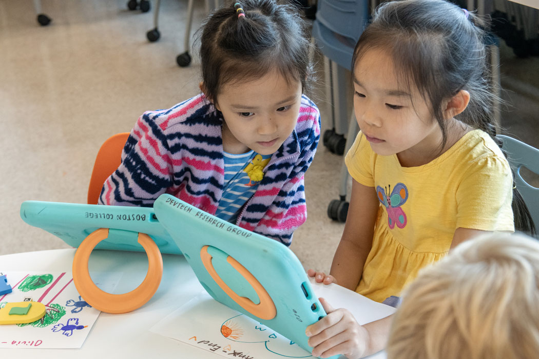 Photo coverage of a summer camp at the DevTech Research Group located in Carney Hall Room 306. Dev Tech is associated with the Lynch School of Education and Human Development in the Formative Education Department at Boston College.