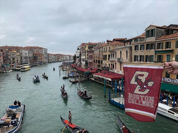 The Grand Canal from the Rialto Bridge in Venice