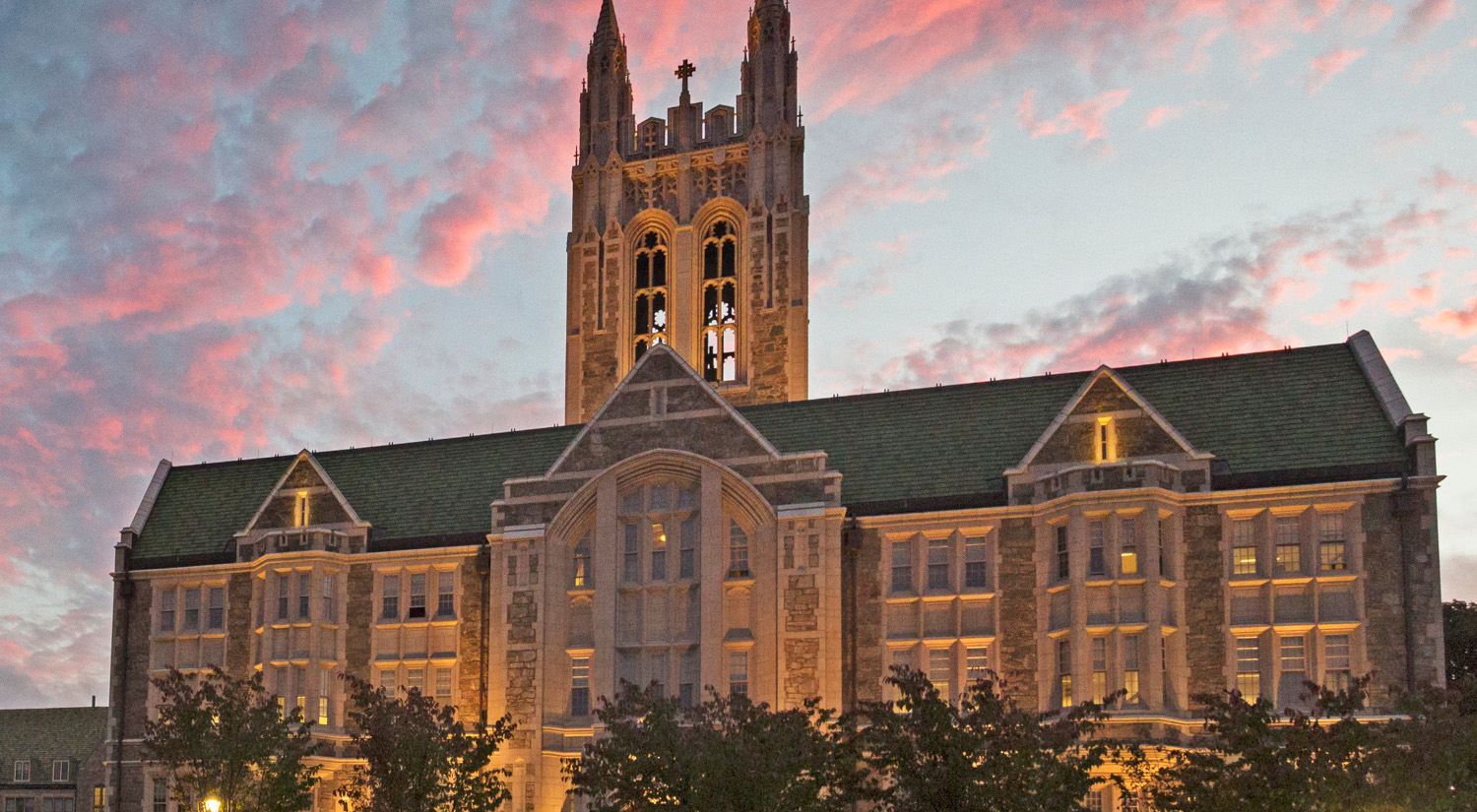 Gasson Hall at sunset