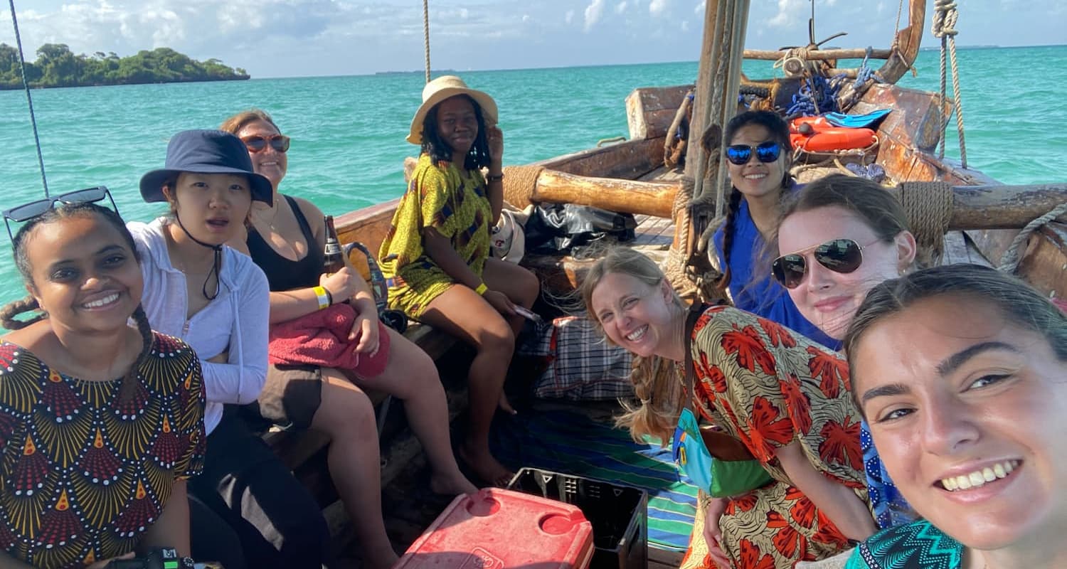 Zanzibar Group on a boat