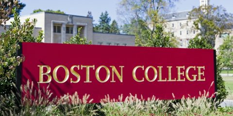 Boston College sign