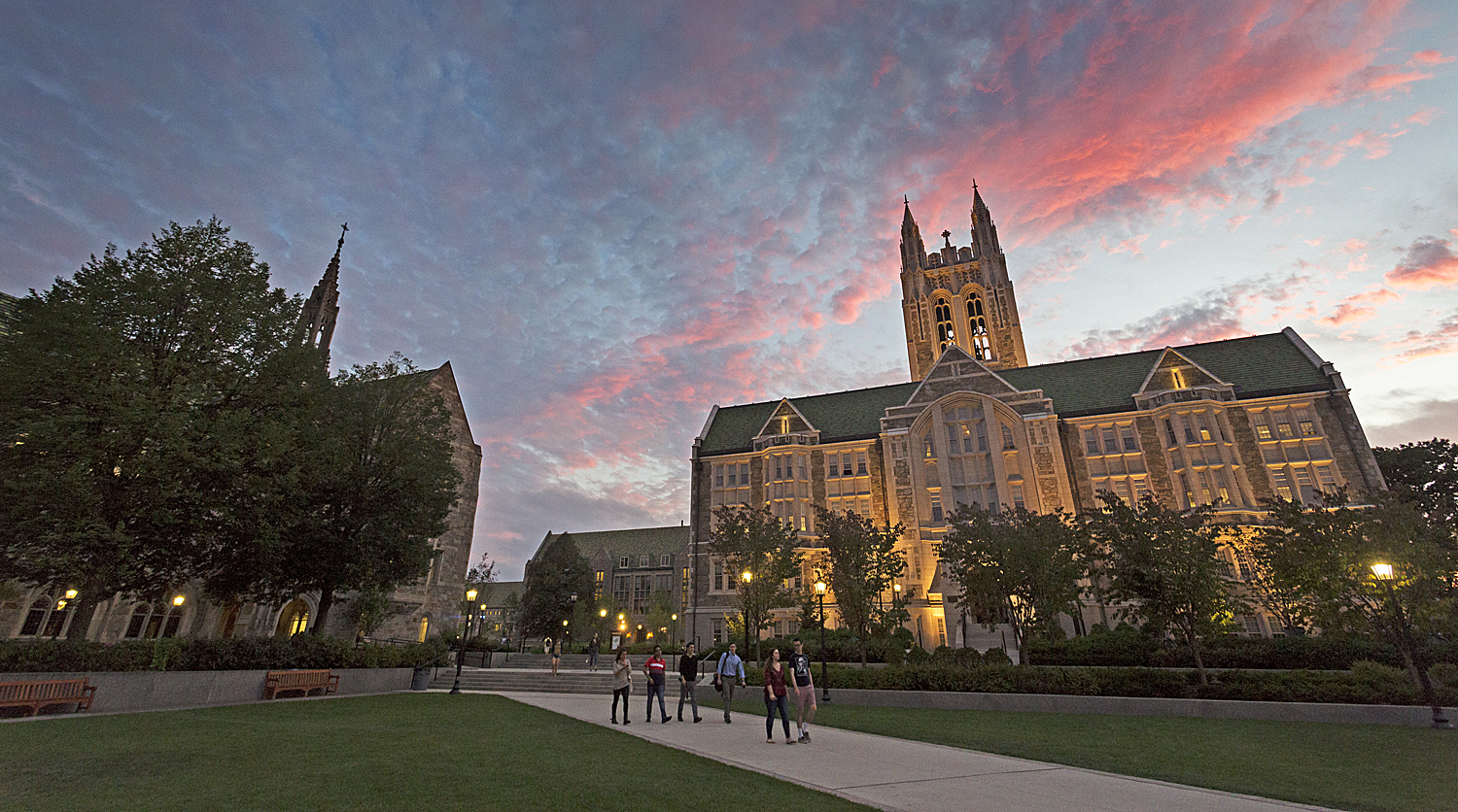 Gasson Hall at sunset