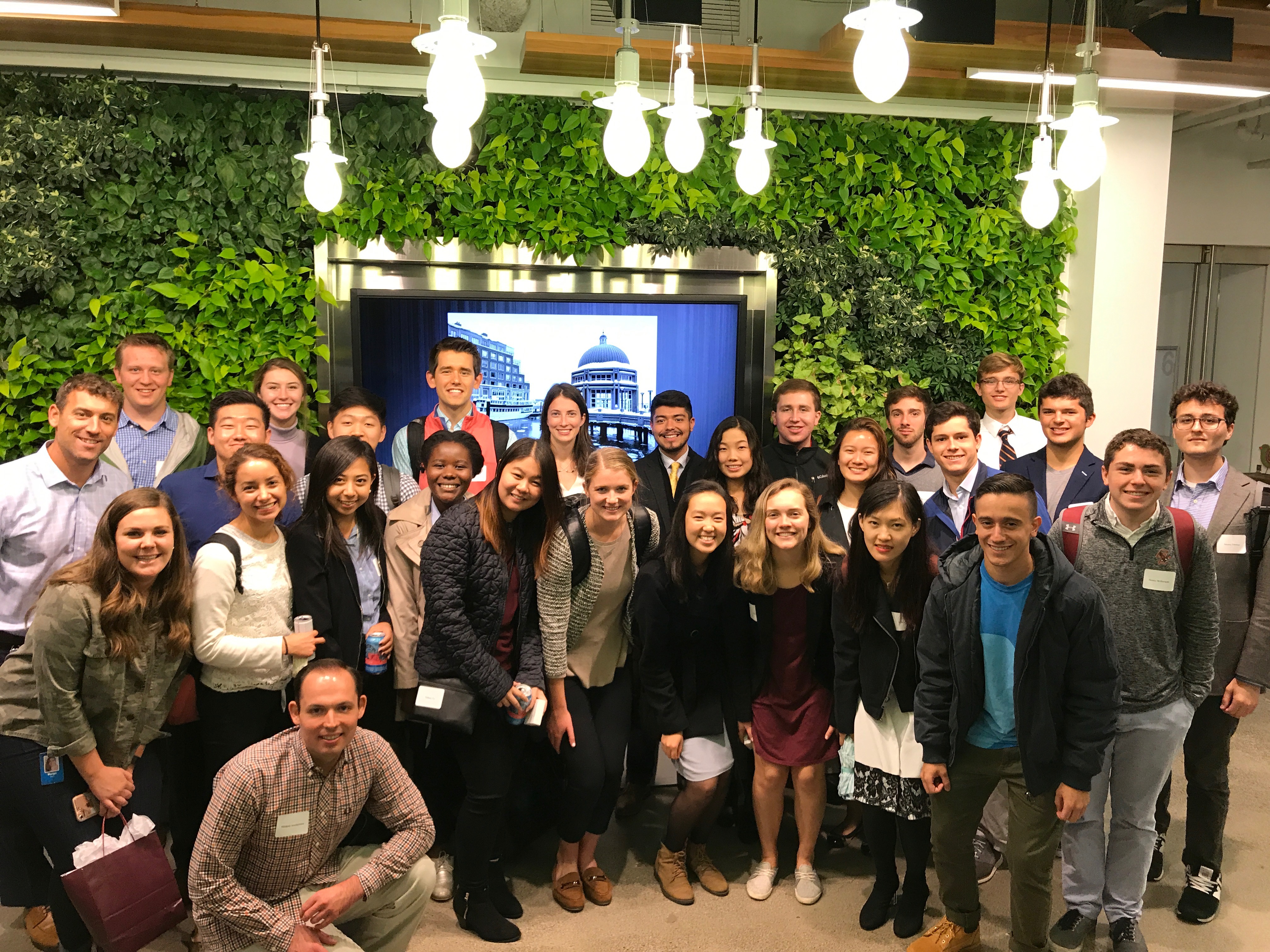 Students visiting Twitter Office in Cambridge, MA