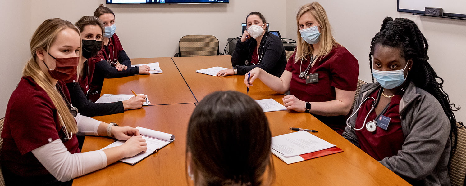 Nursing students in gear