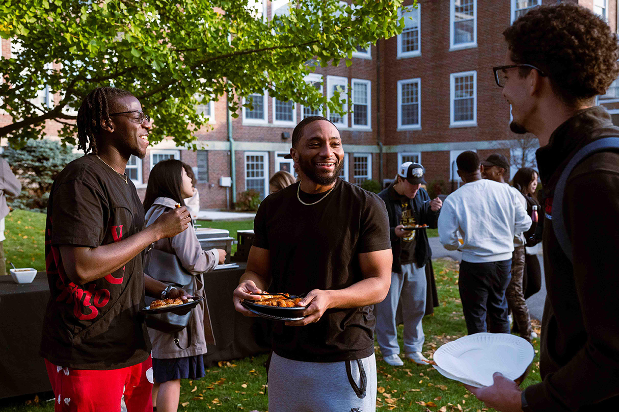 Students socializing