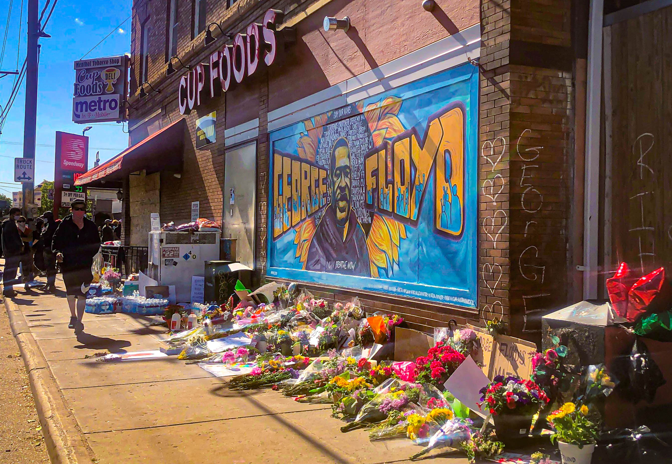 Photograph of the George Floyd mural, Minneapolis