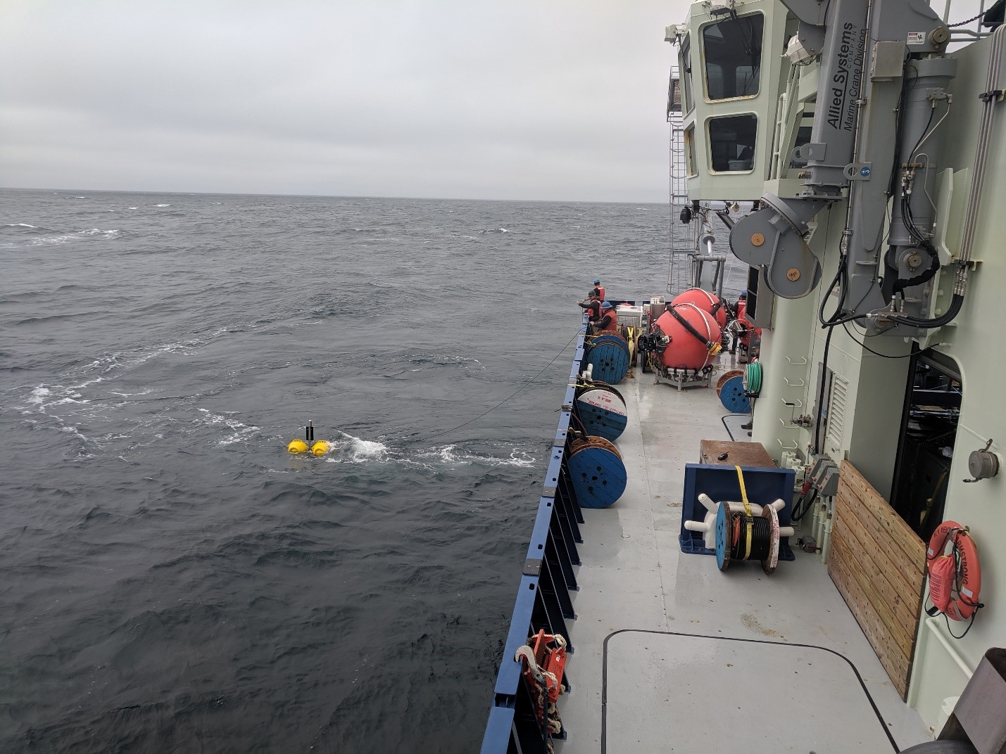 Instrument deployment in the North Atlantic Ocean