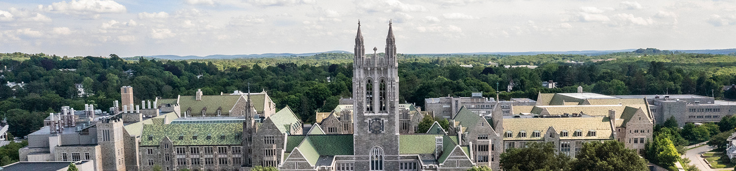 aerial shot of campus