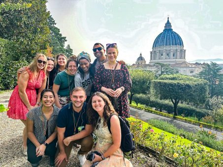 Anthony Russo and CSTM students in Rome