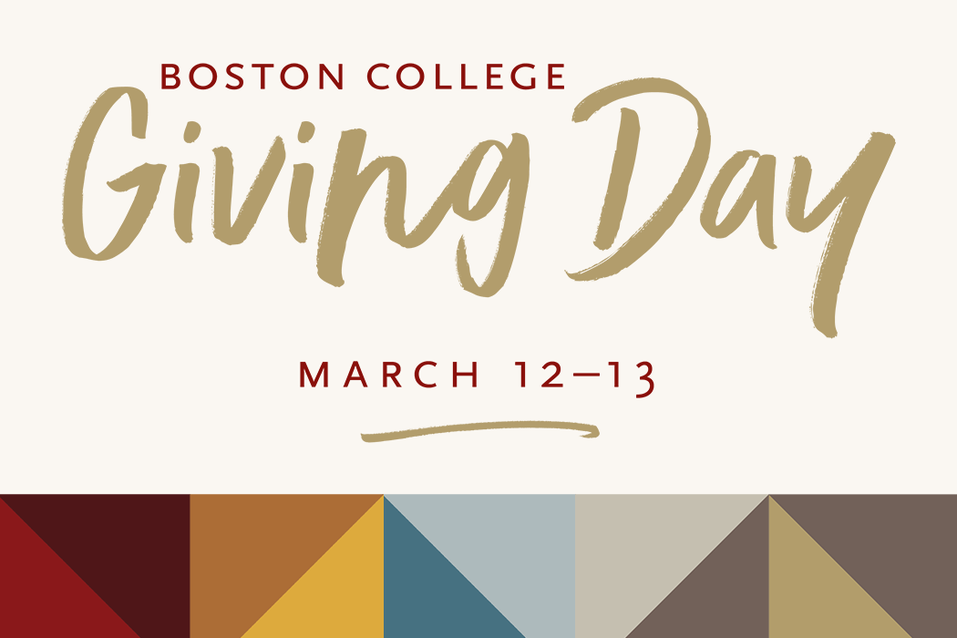 Poster reading 'BC Giving Day March 12-13'