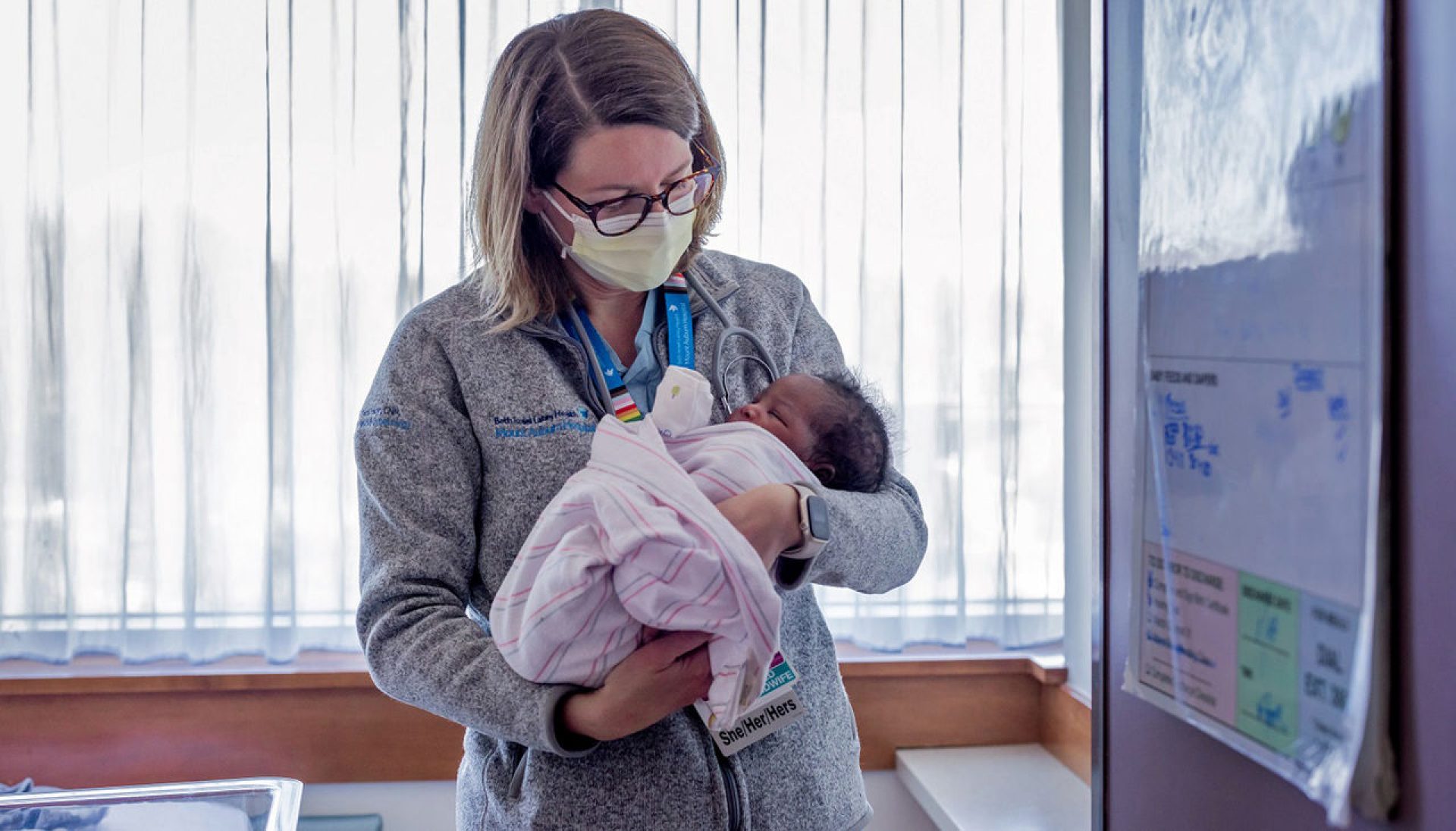 a nurse-midwife in a hospital setting