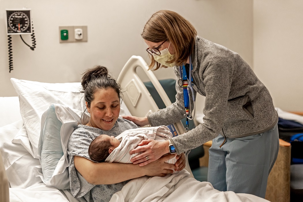 Certified Nurse Midwife Julia Dickinson of Mt. Auburn Hospital